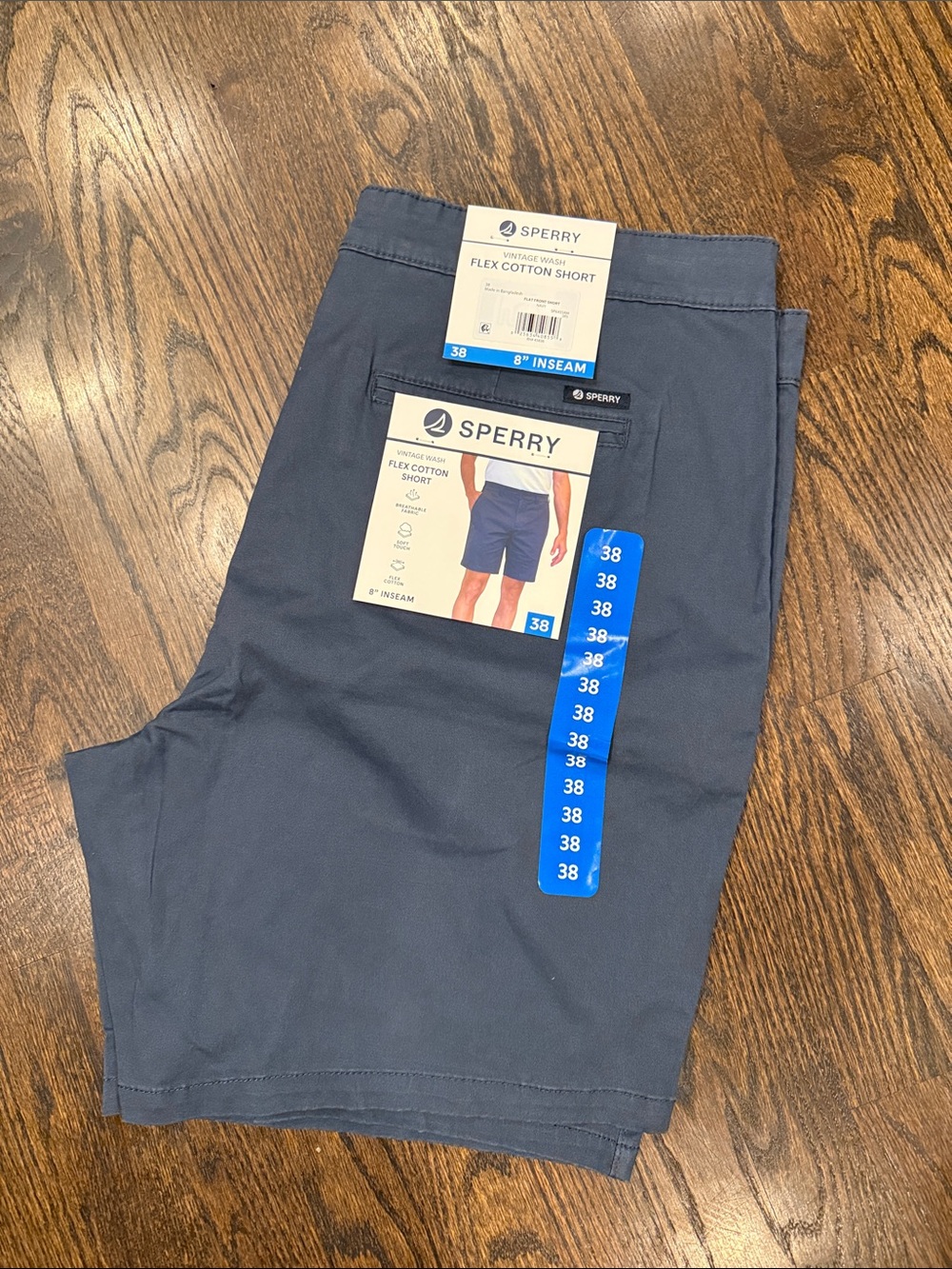 Sperry Men's Flat-Front Shorts in Navy Blue 37 shorts